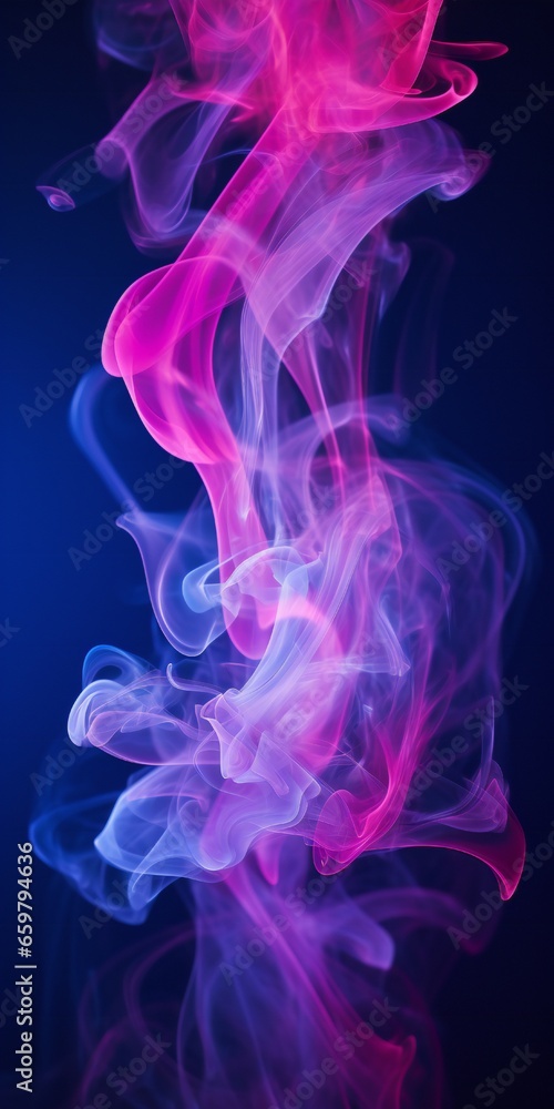 Cloudy smoke closeup, evaporates from bottle neck, blue purple and pink colors Generative AI Cloudy smoke closeup, evaporates from bottle neck, blue purple and pink colors Generative AI