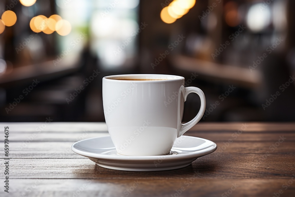 Mockup of a white mug 