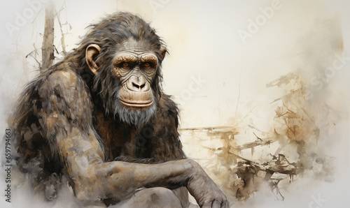 Worried Australopithecus