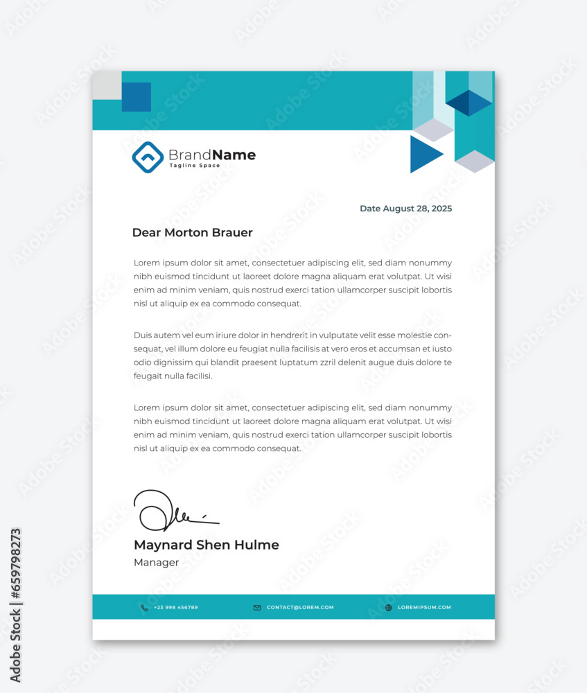 Obraz premium Modern business and corporate letterhead template