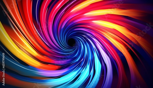 Energetic wavy pattern that radiates, spiral colorful wavy background, suitable for desktop wallpaper