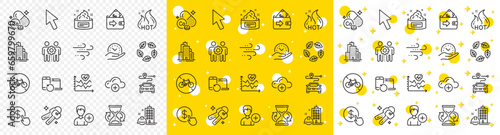 Outline Wallet, Cardio training and Skin cream line icons pack for web with Construction building, Organic tested, Recovery devices line icon. Journey, Windy weather, Keys pictogram icon. Vector