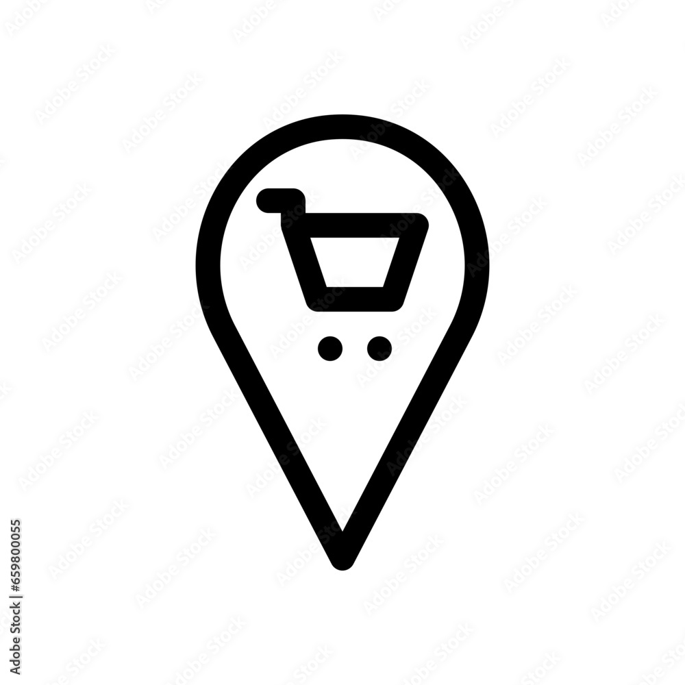 supermarket line icon supermarket line icon
