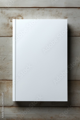 Mockup of a blank cover white book  photo