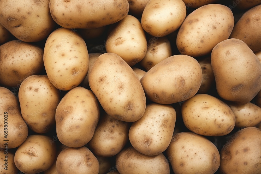 Close-Up of Fresh Organic Potato Texture Close-Up of Fresh Organic Potato Texture
