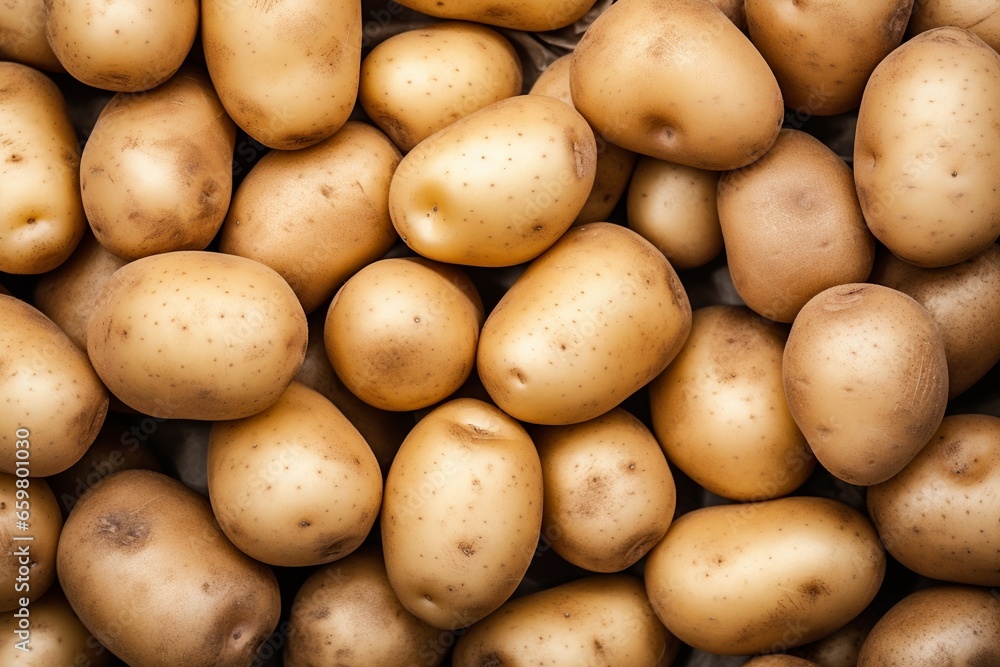 Close-Up of Fresh Organic Potato Texture Close-Up of Fresh Organic Potato Texture