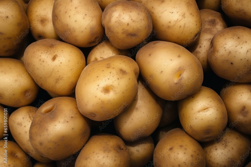 Close-Up of Fresh Organic Potato Texture Close-Up of Fresh Organic Potato Texture