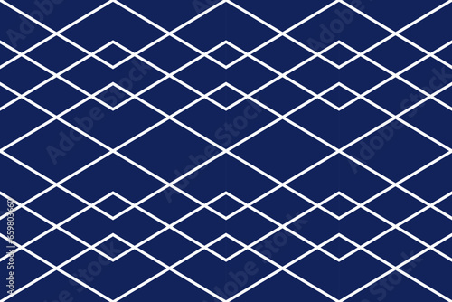 Geometric abstract pattern  seamless vector background  dark blue and white texture  modern graphic pattern.