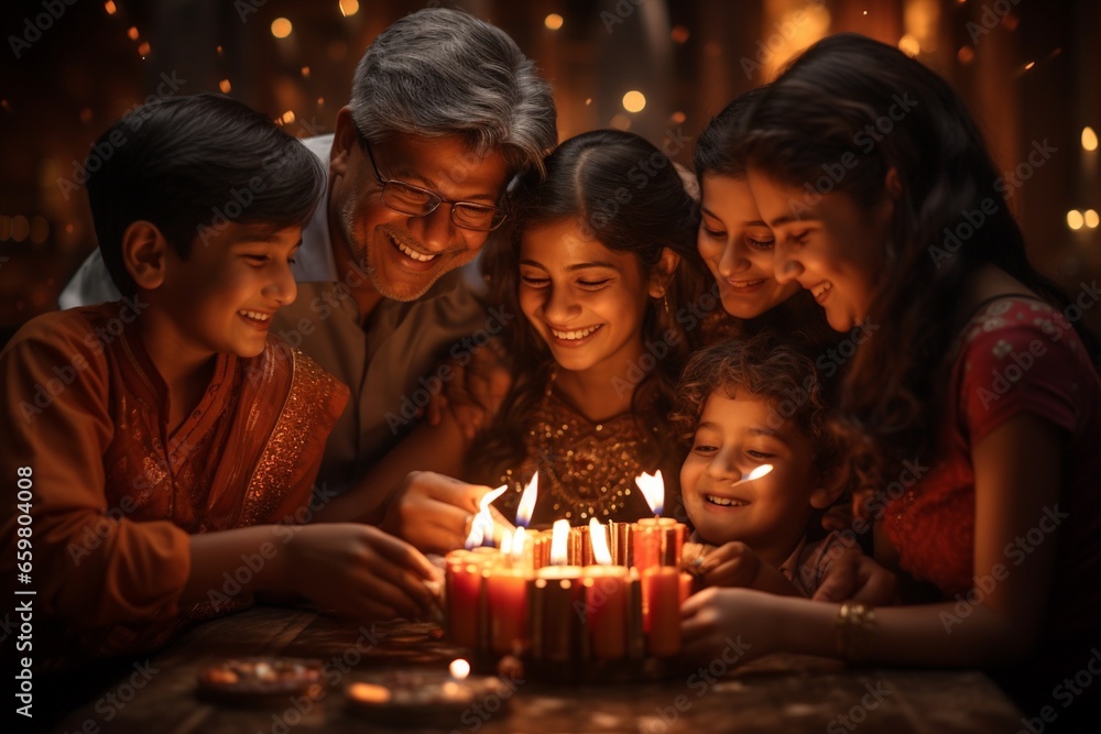 A Generative Artwork of Family Joy and Cultural Traditions, Created with Generative AI A Generative Artwork of Family Joy and Cultural Traditions, Created with Generative AI