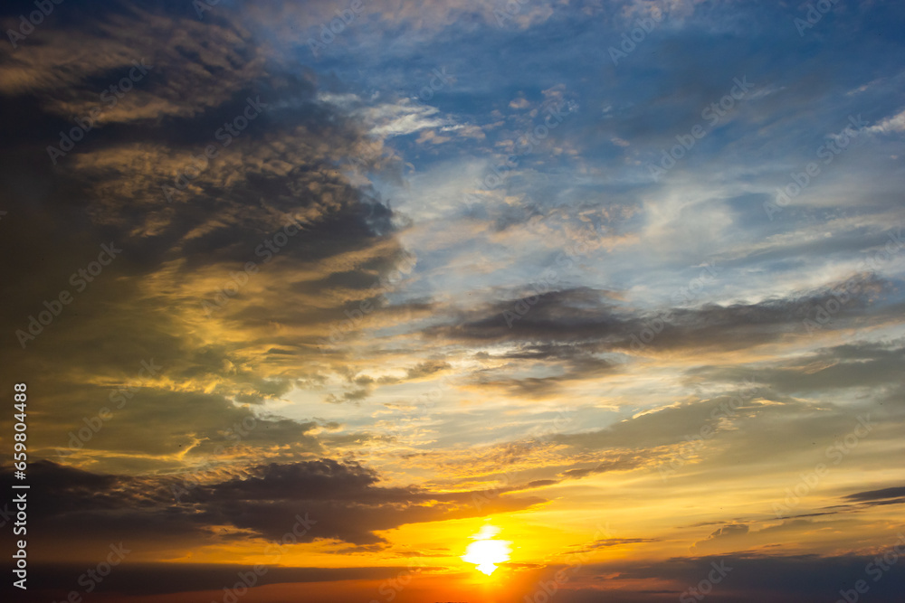 sunset sky with multicolor clouds. Dramatic twilight sky background sunset sky with multicolor clouds. Dramatic twilight sky background