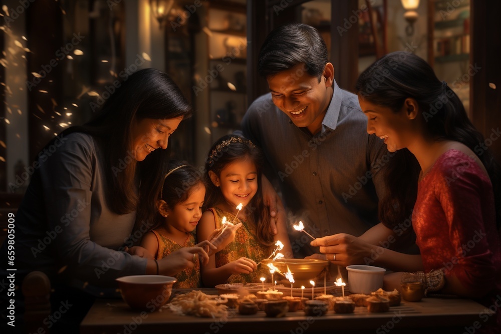 A Generative Artwork of Family Joy and Cultural Traditions, Created with Generative AI A Generative Artwork of Family Joy and Cultural Traditions, Created with Generative AI