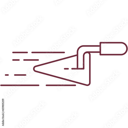 Trowel icon bricklayer or mason vector tool