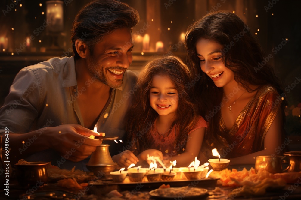 A Generative Artwork of Family Joy and Cultural Traditions, Created with Generative AI A Generative Artwork of Family Joy and Cultural Traditions, Created with Generative AI