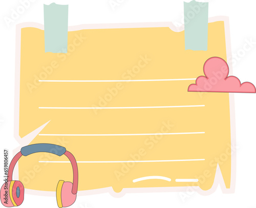 Note Paper Cute Illustration