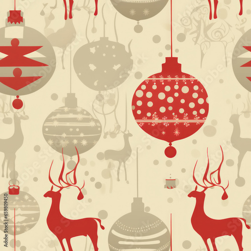 Christmas Seamless Pattern, Infinite Digital Paper, Generative AI
