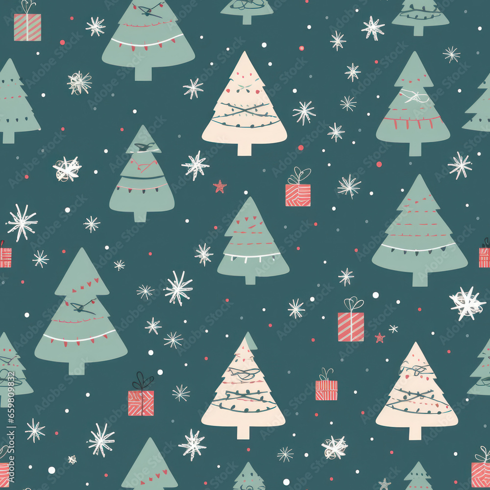 Christmas Seamless Pattern, Infinite Digital Paper, Generative AI Christmas Seamless Pattern, Infinite Digital Paper, Generative AI