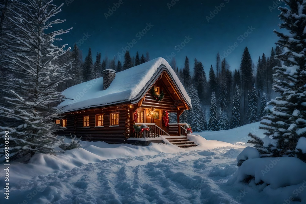 house in the snow