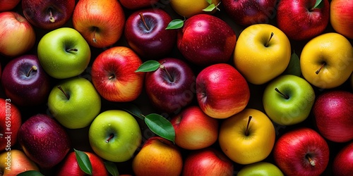 Fototapeta Naklejka Na Ścianę i Meble -  Background of apples of different colors