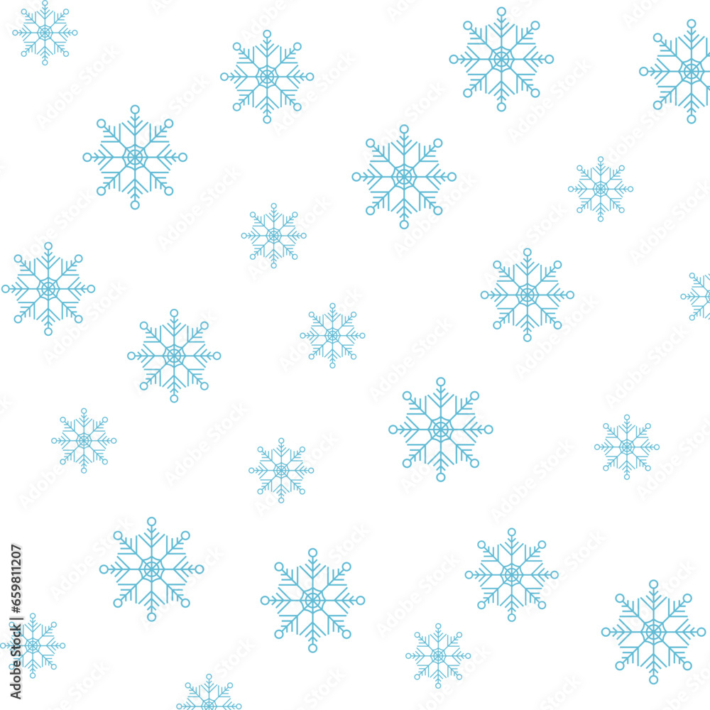 Seamless Snowflake Pattern Seamless Snowflake Pattern