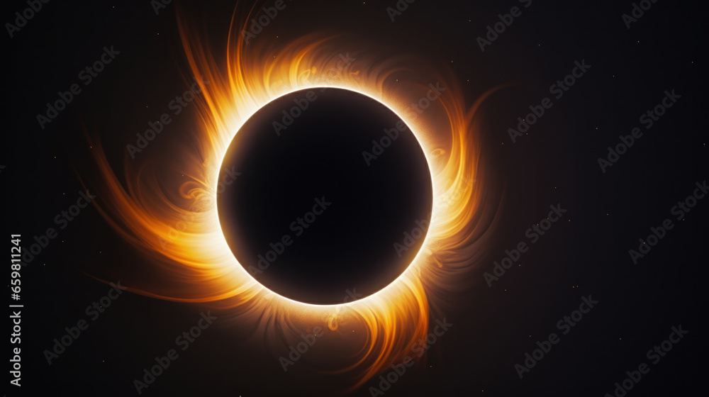 solar eclipse on white background - obrazy, fototapety, plakaty 