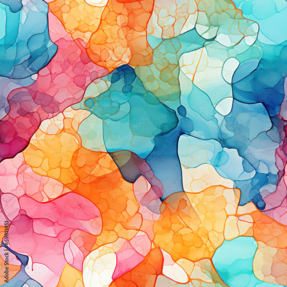 Seamless abstract splashes in many colors pattern background - obrazy, fototapety, plakaty 