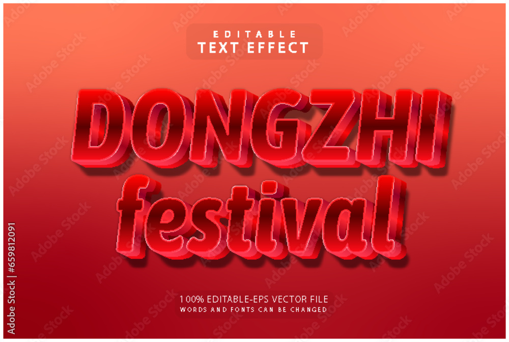 Dongzhi festival editable text effect 3 dimension emboss modern style Dongzhi festival editable text effect 3 dimension emboss modern style