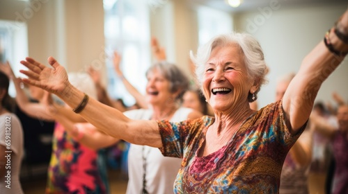 Senior women in a dance class