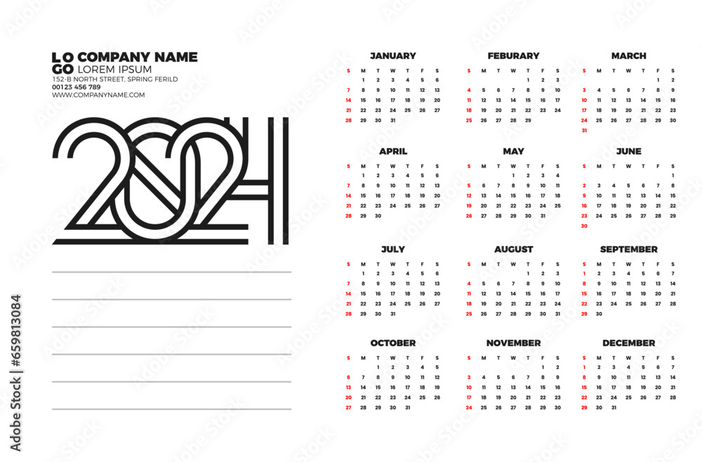 calendar-2024-template-vector-simple-minimal-design-planner-2024-year