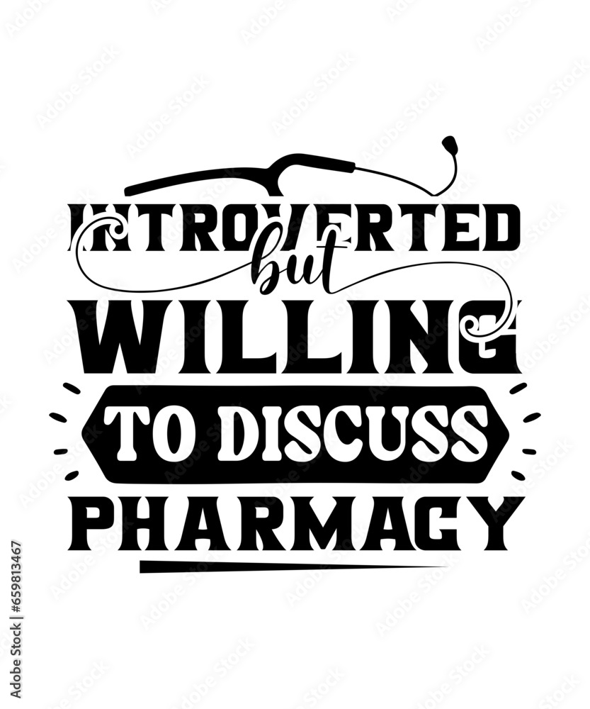 introverted but willing to discuss pharmacy svg design