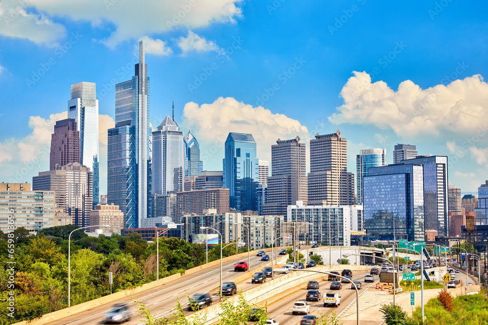 Fototapeta premium Philadelphia downtown cityscape, United States