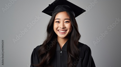 portrait of a graduate asian american woman photo