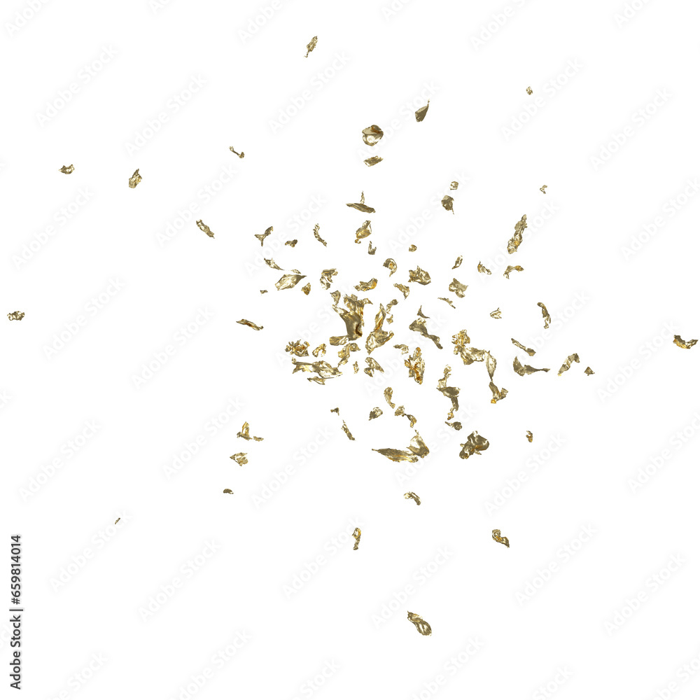 Shiny Flakes of Gold Foil leaf isolated graphic design texture - element Shiny Flakes of Gold Foil leaf isolated graphic design texture - element
