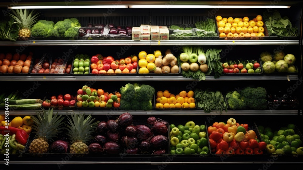 fruit and vegetables display