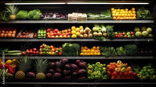 fruit and vegetables display