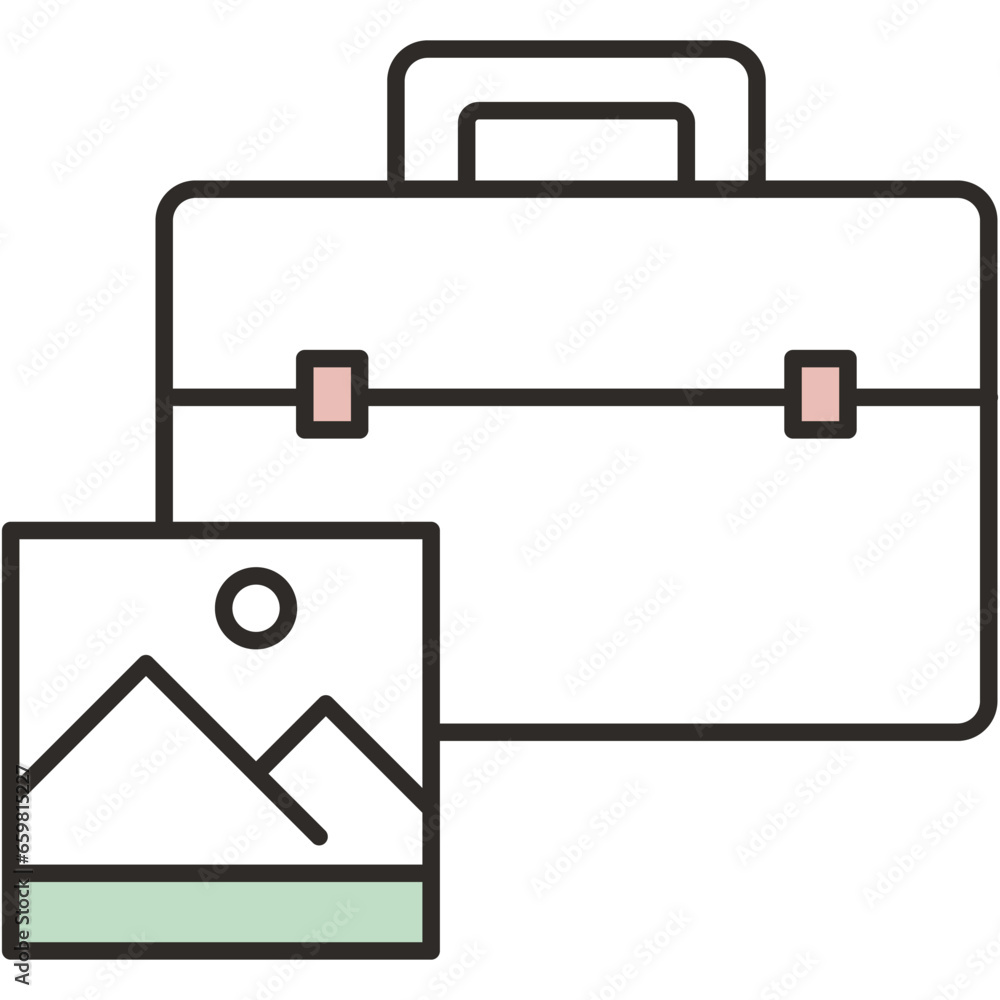 Social media portfolio icon vector design on white Social media portfolio icon vector design on white