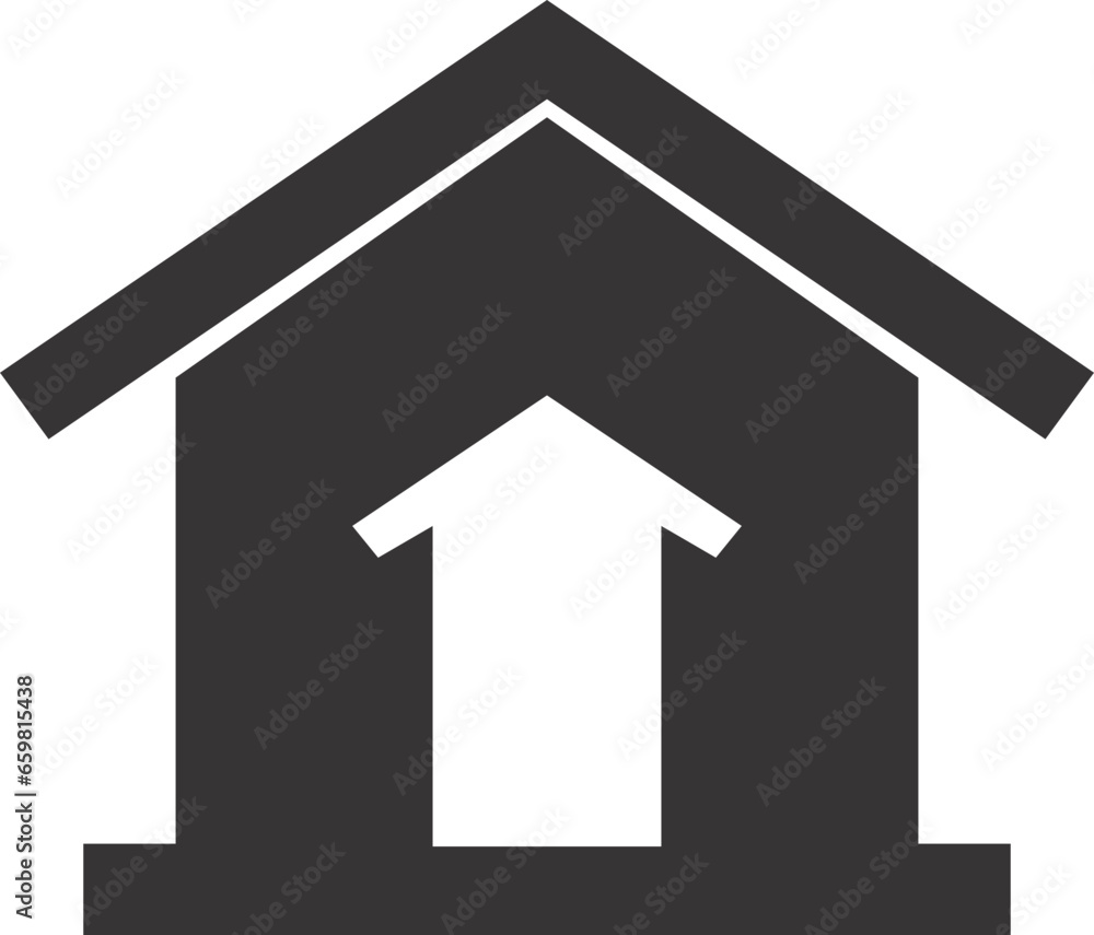 home and building icon black flat vector home and building icon black flat vector
