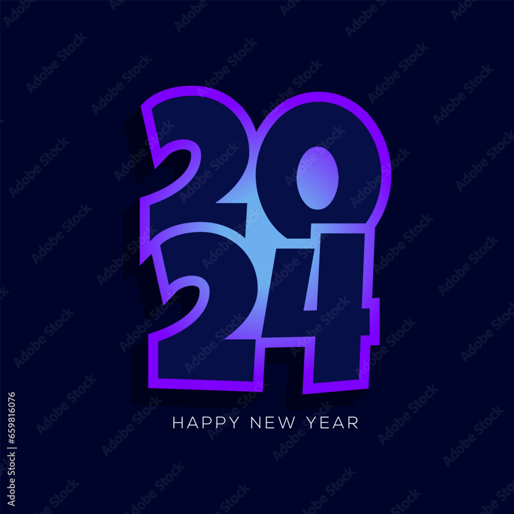 New Year logo. 2024 calendar design elements elegant contrast numbers layout. Happy new year 2024 logo design. New Year logo. 2024 calendar design elements elegant contrast numbers layout. Happy new year 2024 logo design.