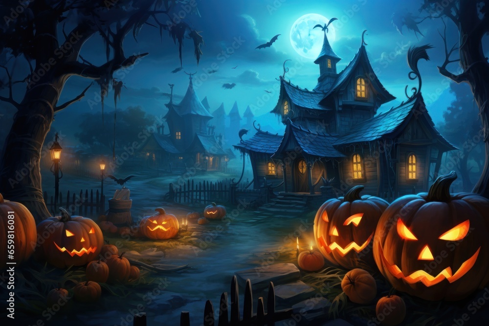 Halloween pumpkin patch harsh pumpkin haunted house