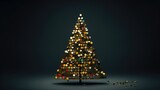 Abstract Christmas tree background. Merry Christmas and Happy new year Concept. (Copy Space)