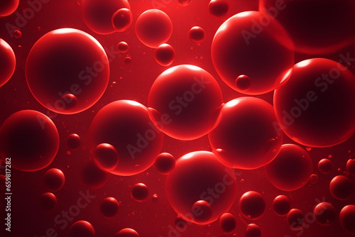 Red bubbles abstract background