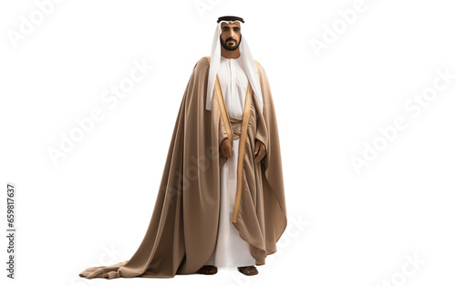 Arabian Cultural Dress: Wide-Angle Full-Body View photo