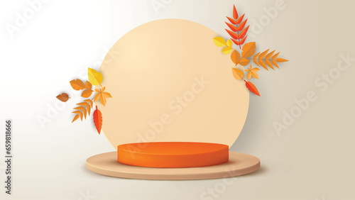 3 d rendering. podium for product display. 3 d illustration