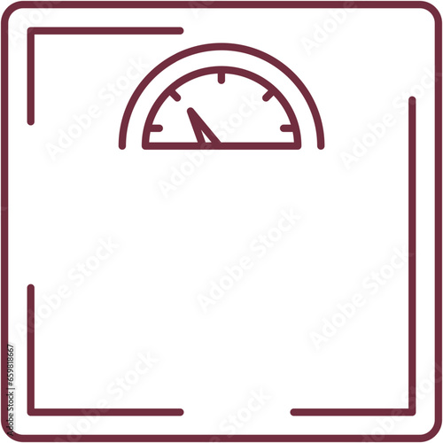 Weight scale icon vector loss weighing control