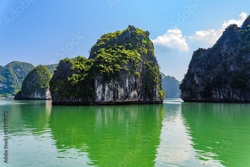 View of Ha Long Bay, Quang Ninh Province, Vietnam. It has been recognized by Unesco as a World Natural Heritage many times.
