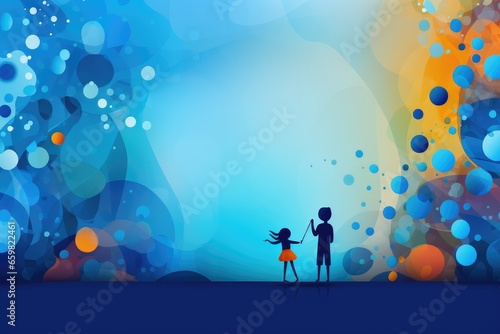 Abstract background for International Children's Day, National Youth Day, Children’s Week, National Love Our Children Day, Week of the Young Child, Day of the Child, Heal the children month