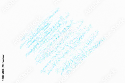 Wax crayon hand drawing blue background