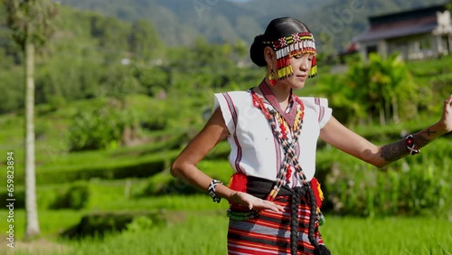 Woman Dancing In Traditional Ifugao Clothing