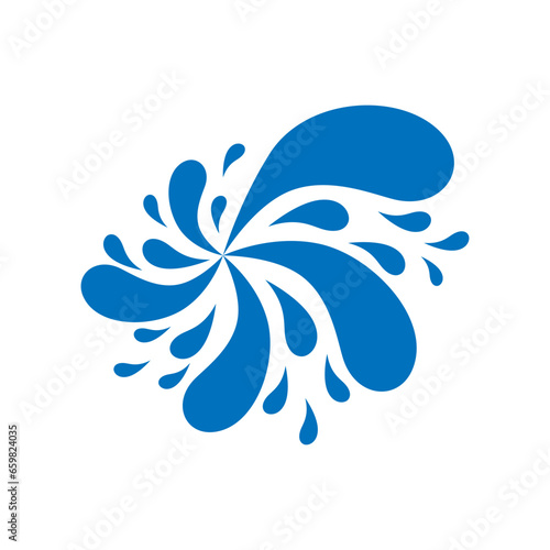 Water drops icon vector. Water illustration sign. Spray symbol. Ocean logo. Sea mark.