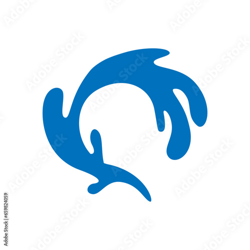 Water drops icon vector. Water illustration sign. Spray symbol. Ocean logo. Sea mark.