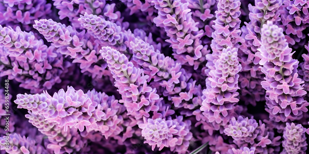Close up of lavender flowers in a field Close up of lavender flowers in a field